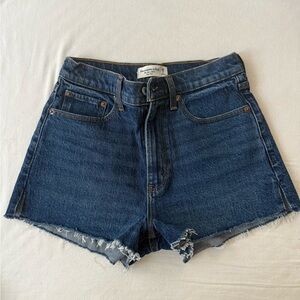 Abercrombie & Fitch Dark Blue Jean Shorts